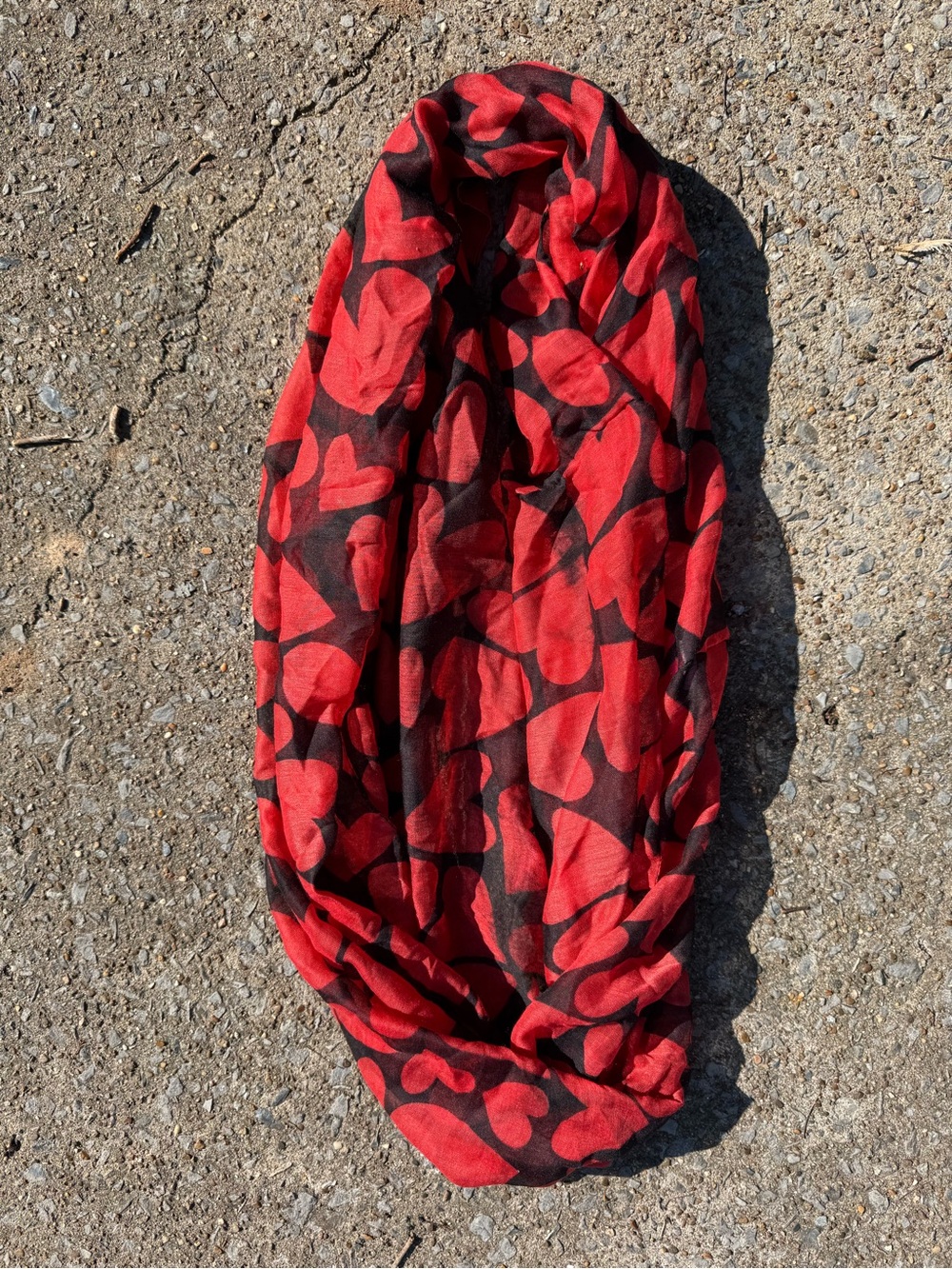 Red Heart Infinity Scarf - Women's Accessory